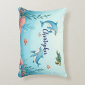 Individuelle Name unter Meer Dekokissen (Vorderseite(Vertikal))