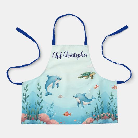 Individuelle Name unter Meer Kinder Schürze (Vorderseite)