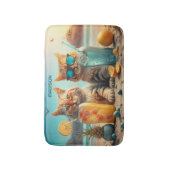 Individuelle Name Urlaub Katzen Badematte (Vorderseite Vertikal)