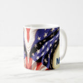Individuelle Name USA Flag Kaffeetasse (VorderseiteRechts)