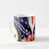 Individuelle Name USA Flag Kaffeetasse (Vorderseite Links)