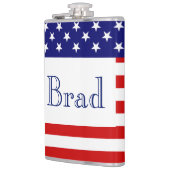 Individuelle Name USA Flaggenzeichen Flachmann (Links)