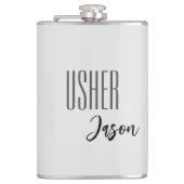 Individuelle Name Usher Flask Flachmann (Vorderseite)