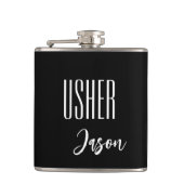 Individuelle Name Usher Flask Flachmann (Vorderseite)
