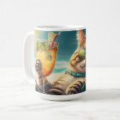 Individuelle Name Vacation Cat Kaffeetasse (Vorderseite Links)