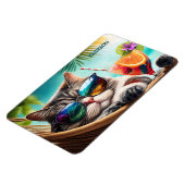 Individuelle Name Vacation Cat Magnet (Linke Seite)