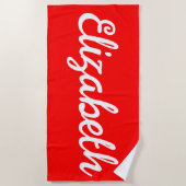 Individuelle Name Vacation Pool Personalisiert Geb Strandtuch (Vorderseite)