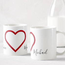 Individuelle Name Valentine's Day Liebe Heart Coup Kaffeetasse