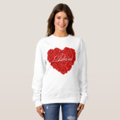 Individuelle Name Valentinstag Herzgestalterische Sweatshirt (Vorne ganz)