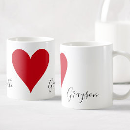 individuelle Name Valentinstag Liebe Herzklopfe Kaffeetasse