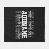 INDIVIDUELLE NAME Vanishing Volleyball Logoteam Fleecedecke (Vorderseite (Horizontal))