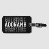 INDIVIDUELLE NAME Vanishing Volleyball Logoteam Gepäckanhänger (Vorderseite (Horizontal))