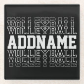 INDIVIDUELLE NAME Vanishing Volleyball Logoteam Glasuntersetzer (Vorderseite)