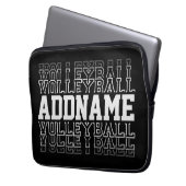 INDIVIDUELLE NAME Vanishing Volleyball Logoteam Laptopschutzhülle (Vorderseite Links)