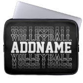 INDIVIDUELLE NAME Vanishing Volleyball Logoteam Laptopschutzhülle (Vorderseite)