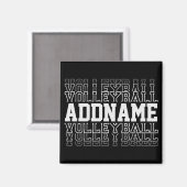 INDIVIDUELLE NAME Vanishing Volleyball Logoteam Magnet (Vorderseite/Rückseite)