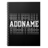 INDIVIDUELLE NAME Vanishing Volleyball Logoteam Notizblock (Vorderseite)