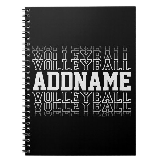 INDIVIDUELLE NAME Vanishing Volleyball Logoteam Notizblock (Vorderseite)