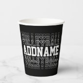 INDIVIDUELLE NAME Vanishing Volleyball Logoteam Pappbecher (Vorderseite)