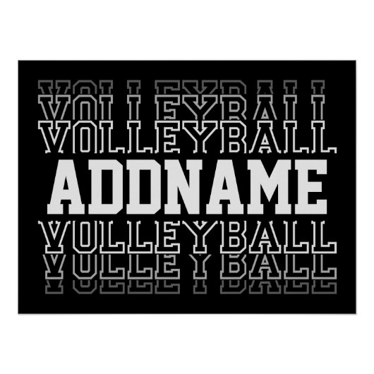 INDIVIDUELLE NAME Vanishing Volleyball Logoteam Poster (Vorderseite)