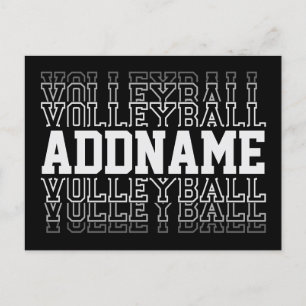 INDIVIDUELLE NAME Vanishing Volleyball Logoteam Postkarte