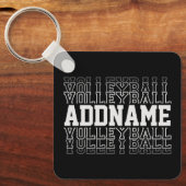 INDIVIDUELLE NAME Vanishing Volleyball Logoteam Schlüsselanhänger (Vorderseite)