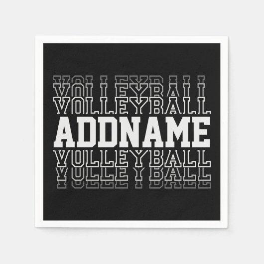 INDIVIDUELLE NAME Vanishing Volleyball Logoteam Serviette (Vorderseite)
