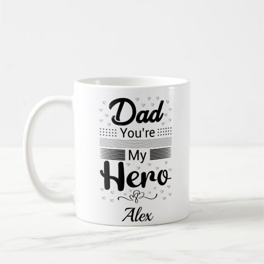 Individuelle Name Vatertag Kaffeetasse (Links)