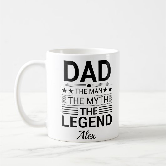 Individuelle Name Vatertag Kaffeetasse (Links)