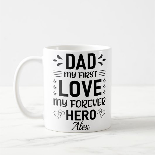Individuelle Name Vatertag Kaffeetasse (Links)