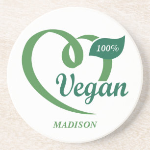 Individuelle Name Vegan Getränkeuntersetzer