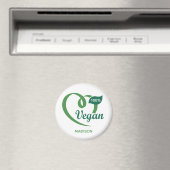 Individuelle Name Vegan Magnet (In Situ (Geschirrspüler))