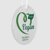 Individuelle Name Vegan Ornament (Vorderseite)