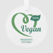 Individuelle Name Vegan Ornament (Rückseite)