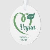 Individuelle Name Vegan Ornament (Vorderseite)