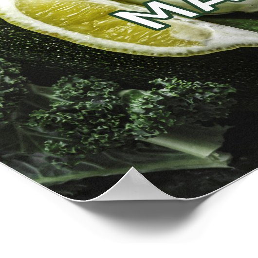 Individuelle Name Vegan Poster (Ecke)