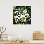 Individuelle Name Vegan Poster (Küche)