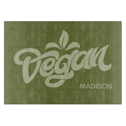 Individuelle Name Vegan Schneidebrett (Vorderseite)