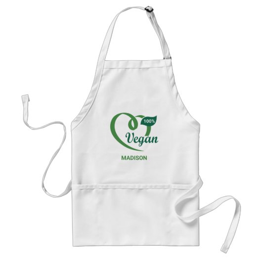 Individuelle Name Vegan Schürze (Vorne)