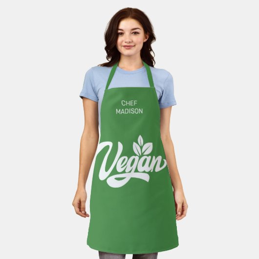 Individuelle Name Vegan Schürze (Getragen)