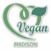 Individuelle Name Vegane Etiketten (Vorderseite)