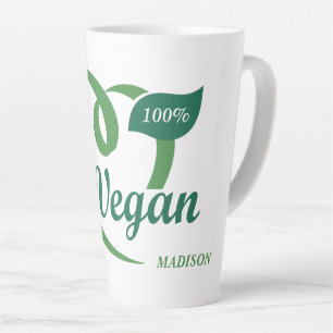 Individuelle Name Vegane Etiketten Milchtasse