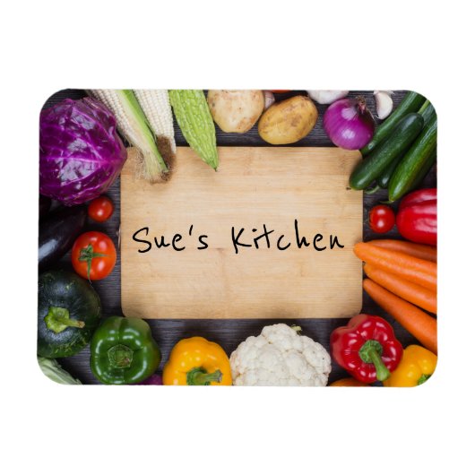 Individuelle Name Veggie Kitchen Magnet (Horizontal)