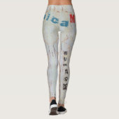 Individuelle Name Veins Pastell Leggings (Rückseite)