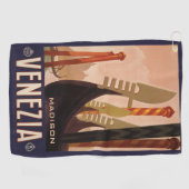 Individuelle Name Venezia (Venedig) Golfhandtuch (Horizontal)