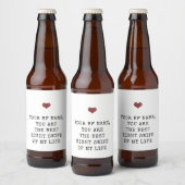 Individuelle Name Verabredete App Valentine's Beer Bierflaschenetikett (Flaschen)