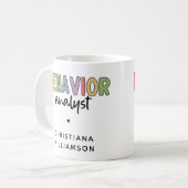 Individuelle Name-Verhaltensanalyst Kaffeetasse (Vorderseite Links)