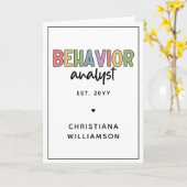 Individuelle Name-Verhaltensanalyst Karte (Gelbe Blume)