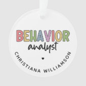 Individuelle Name-Verhaltensanalyst Ornament (Vorderseite)