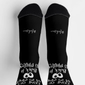 individuelle Name "Verschwinde aus meinem Kopf" Socken (Oben)